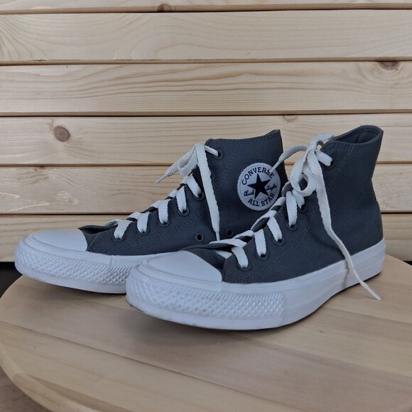 Converse All Stars Shoes - Converse Chuck Taylor All Star II Unisex Gray White Lunarlon Women's 8 High Top